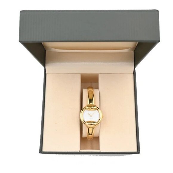 GUCCI 1400L Watch 25 mm Quartz Bangle Bracelet Gold-Plated Gold - Picture 1 of 16